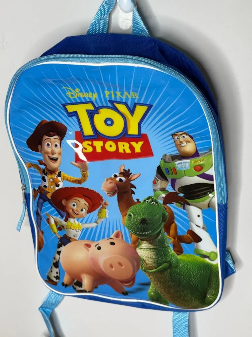 Disney Pixar Toy Story Kids Backpack Woody Buzz Jessie Rex Blue NWT